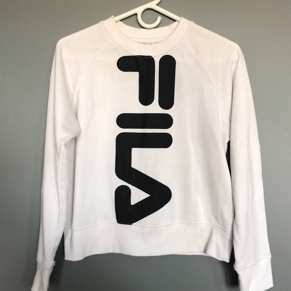 Fila Women’s Sweatshirt, White, Size Large